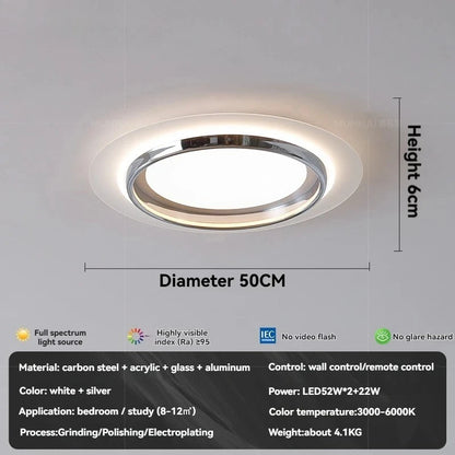 Plafonnier LED moderne en acrylique à coins arrondis, lumière chaleureuse pour intérieur élégant