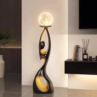 Lampadaire LED contemporain en alliage pour chambre et salon, lumière chaude