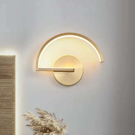 Applique Murale Nordique Créative en Aluminium LED Lumière Chaude pour Salon et Chambre
