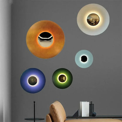 Applique Murale LED Ronde UFO en Fer, Design Moderne et Ambiance Chaleureuse