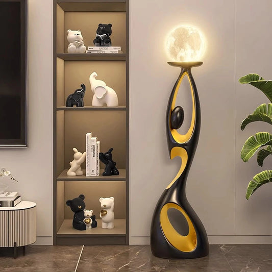 Lampadaire LED contemporain en alliage pour chambre et salon, lumière chaude