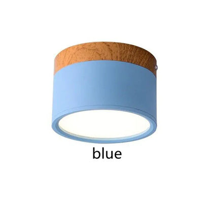 Plafonnier LED Dimmable Bois Moderne 7W-15W pour Chambre et Salon