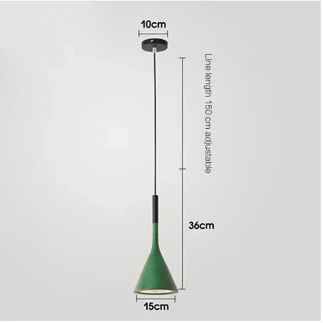 Suspension LED moderne multicolore E27 pour cuisine et salle à manger