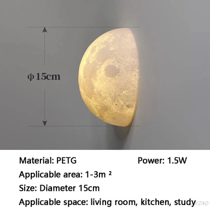 Applique Murale Demi-Lune Bauhaus en PETG, Éclairage Intérieur Moderne