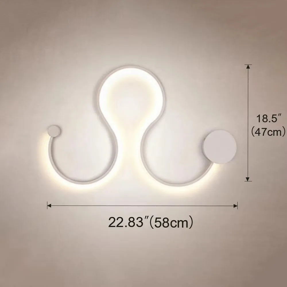 Applique Murale LED Design Nordique Moderne en Métal pour Salon et Chambre