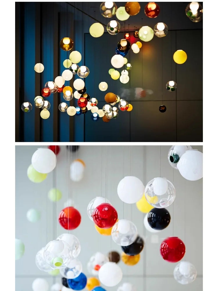 Suspension boule en verre design canadien pour salon et bar Villa