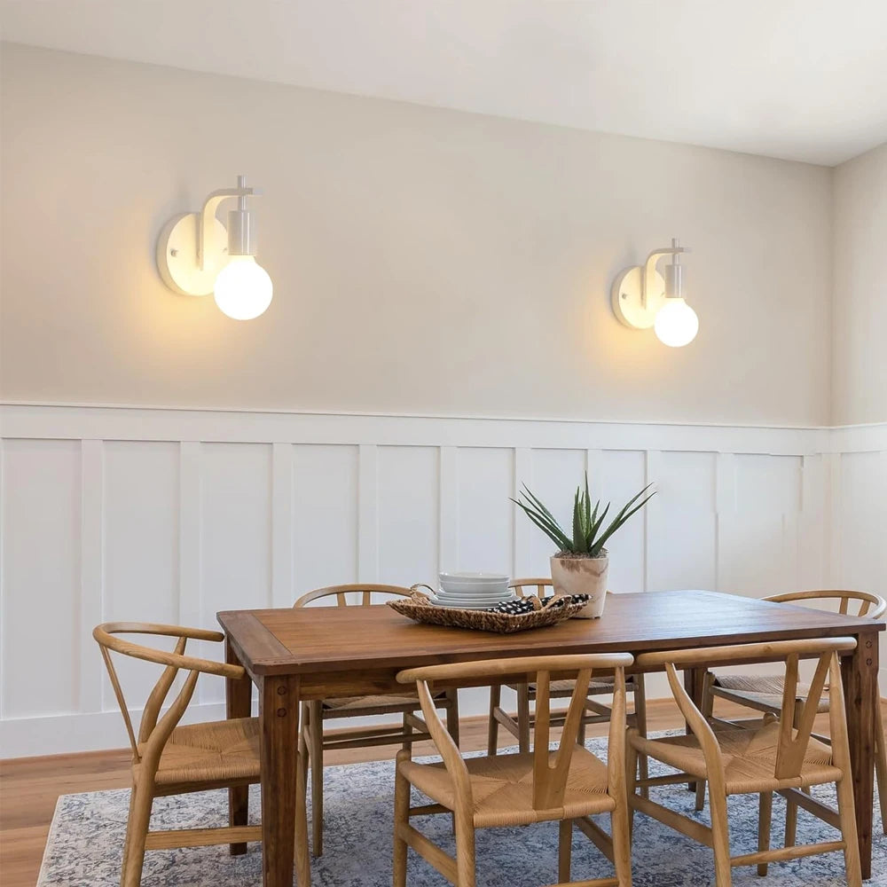 Applique Murale Nordique Industrielle en Fer E27 pour Intérieur