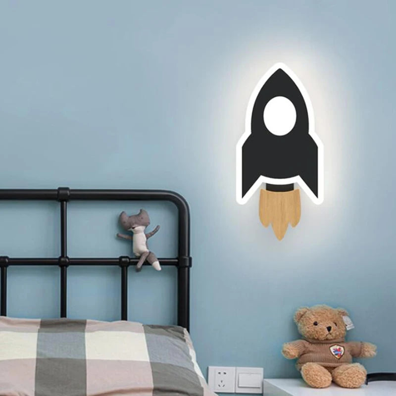 Applique Murale LED Moderne Fusée en Aluminium pour Chambre Enfant