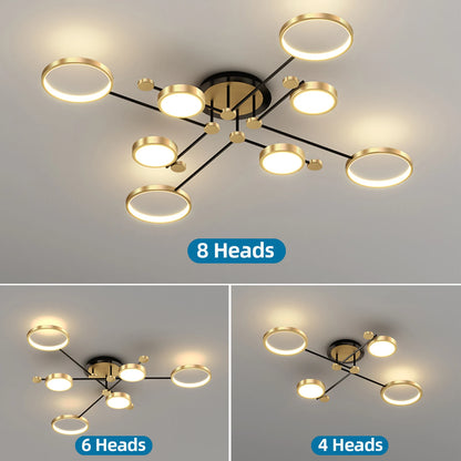 Plafonnier LED moderne IRALAN en fer et acrylique avec lumière réglable pour intérieur