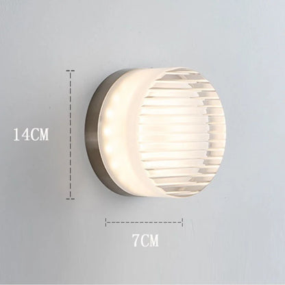 Applique Murale Ronde Moderne LED en Aluminium, Lumière Chaude Ambiante