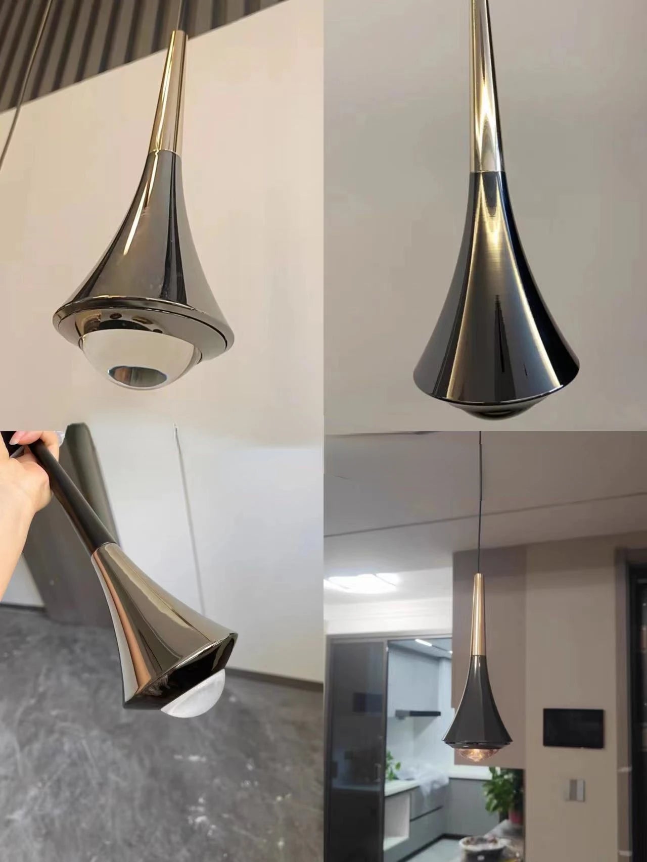 Suspension LED Moderne en Aluminium, Luminaire Décoratif pour Chambre et Cuisine