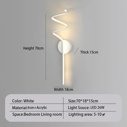 Applique Murale LED Moderne en Aluminium, Luminaire Décoratif pour Salon et Couloir