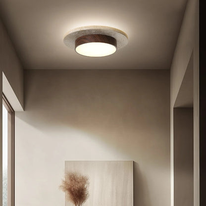 Plafonnier LED moderne en pierre style japonais pour salon et cuisine