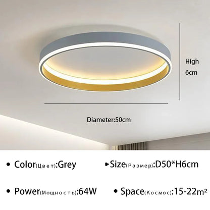 Plafonnier LED moderne en aluminium pour intérieur design élégant