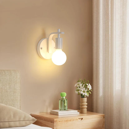 Applique Murale Nordique Industrielle en Fer E27 pour Intérieur