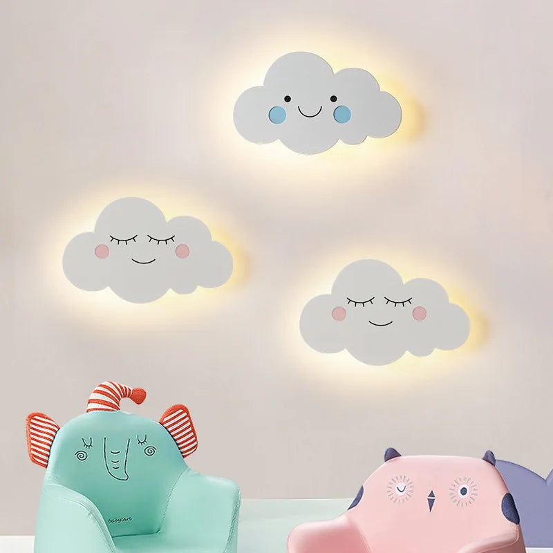 Applique Murale Nuage en Acrylique, Design Minimaliste pour Chambre d'Enfant