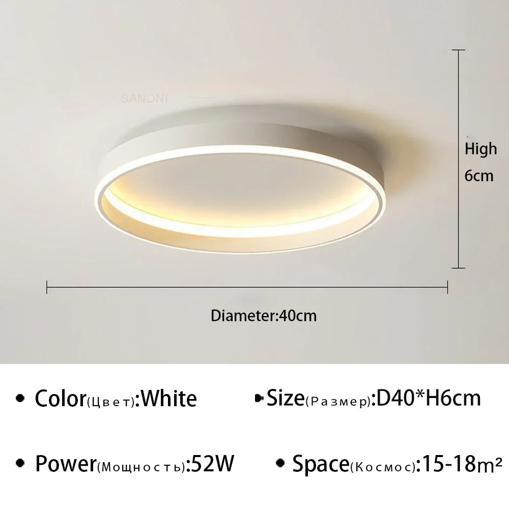 Plafonnier LED moderne en aluminium pour intérieur design élégant