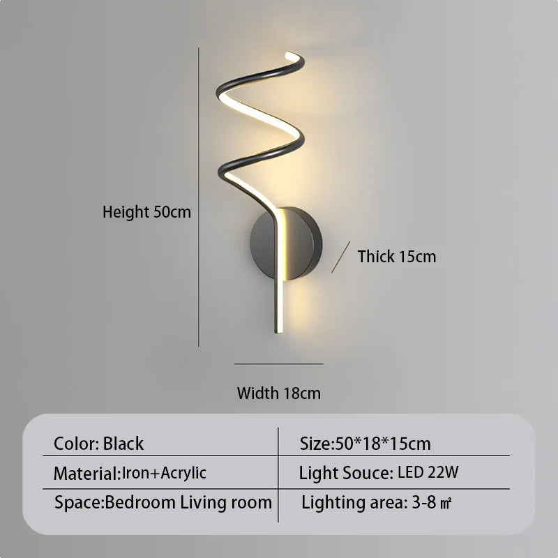 Applique Murale LED Moderne en Aluminium, Luminaire Décoratif pour Salon et Couloir