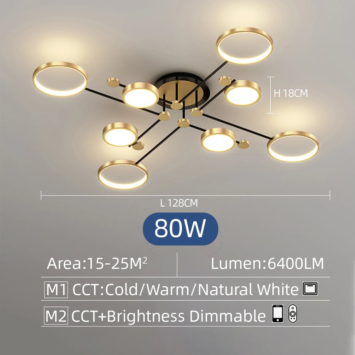 Plafonnier LED moderne IRALAN en fer et acrylique avec lumière réglable pour intérieur