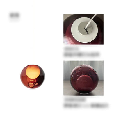Suspension boule en verre design canadien pour salon et bar Villa