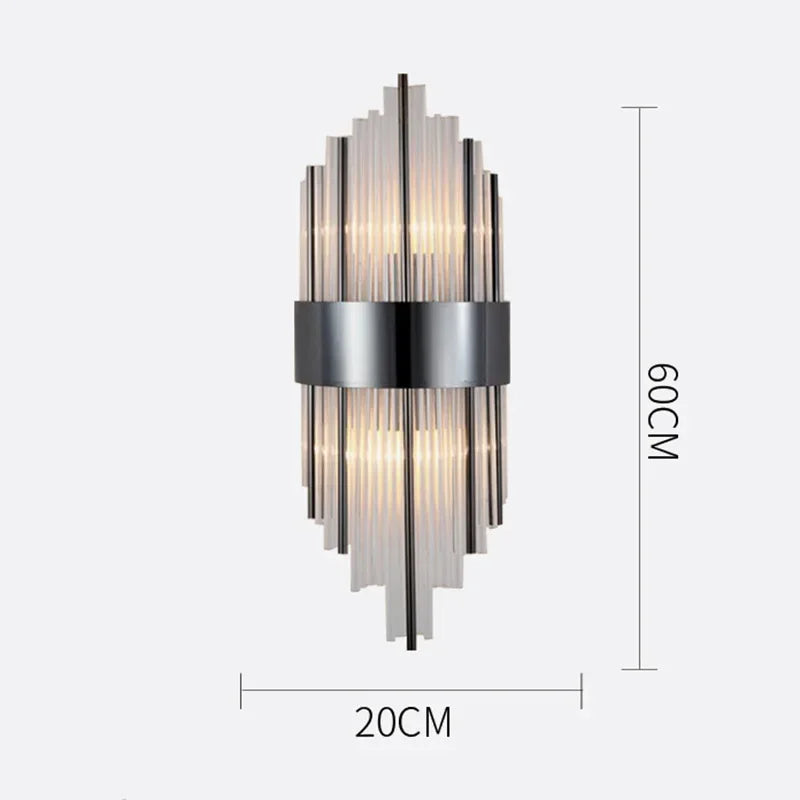 Applique Murale LED Cristal Moderne, Éclairage Ambiance Salon et Chambre