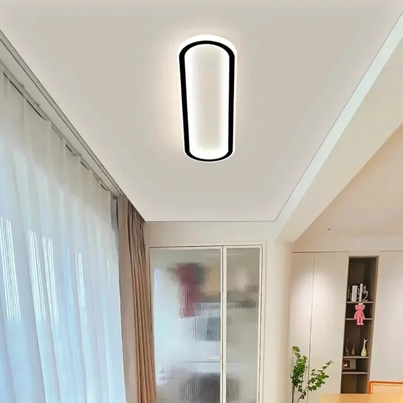 Plafonnier LED moderne en aluminium pour salon et salle à manger, lumière chaude