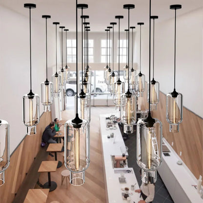 Suspension LED en verre soufflé à la bouche, design nordique moderne, lumière chaleureuse