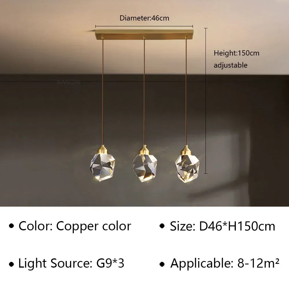 Suspension LED moderne en acrylique pour salon et salle à manger