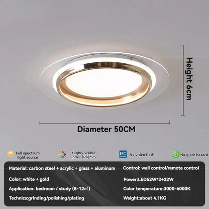 Plafonnier LED moderne en acrylique à coins arrondis, lumière chaleureuse pour intérieur élégant