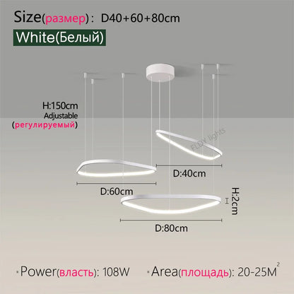 Suspension lustre nordique triangulaire en métal, lumière chaude pour salon et chambre