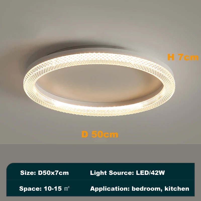 Plafonnier LED Design Nordique en Métal Doré, Luminaire Dimmable pour Chambre et Cuisine