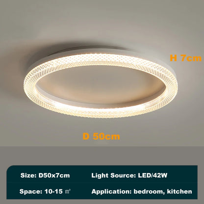 Plafonnier LED Design Nordique en Métal Doré, Luminaire Dimmable pour Chambre et Cuisine