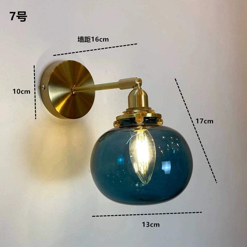 Applique Murale LED Moderne en Verre Cristal pour Intérieur, Lumière Chaude