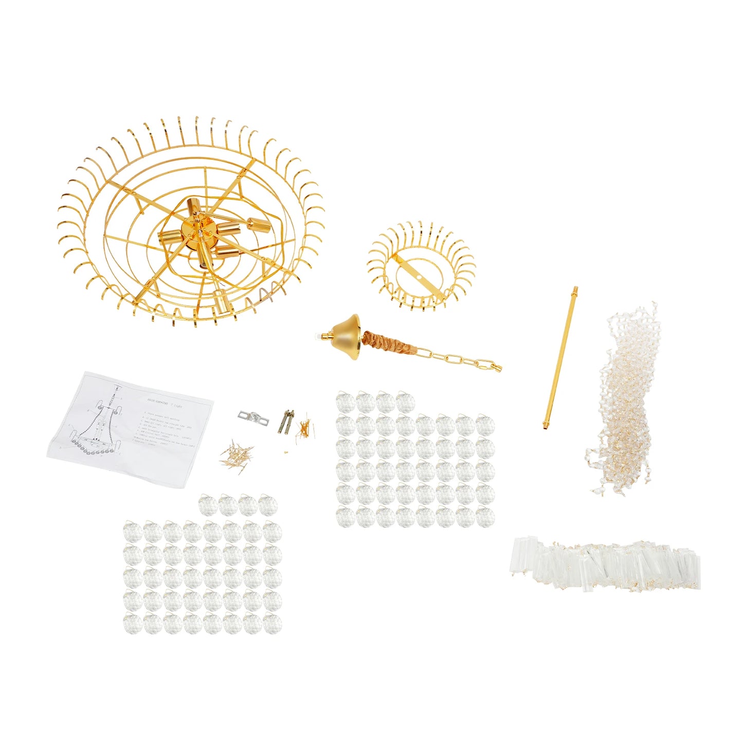 Lustre en cristal K9 réglable pour variateur, ambiance chaleureuse, escaliers et salons