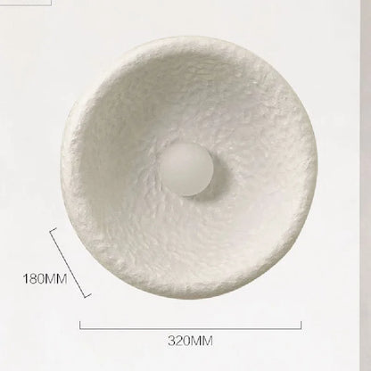 Applique Murale Wabi-Sabi LED en Résine et Verre Dépoli, Ambiance Chaleureuse