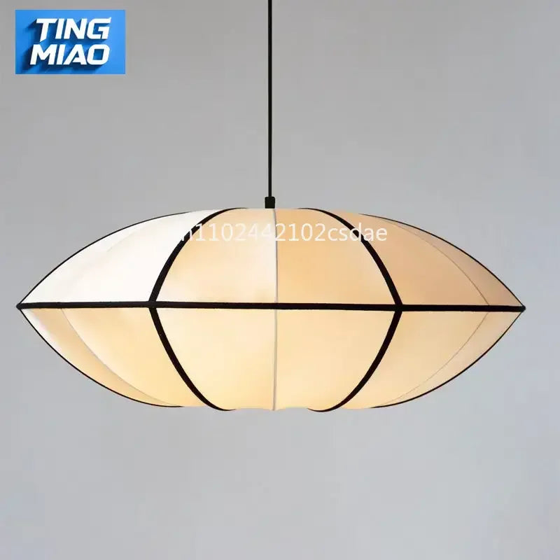 Suspension lanterne en soie Zen style japonais médiéval pour salon
