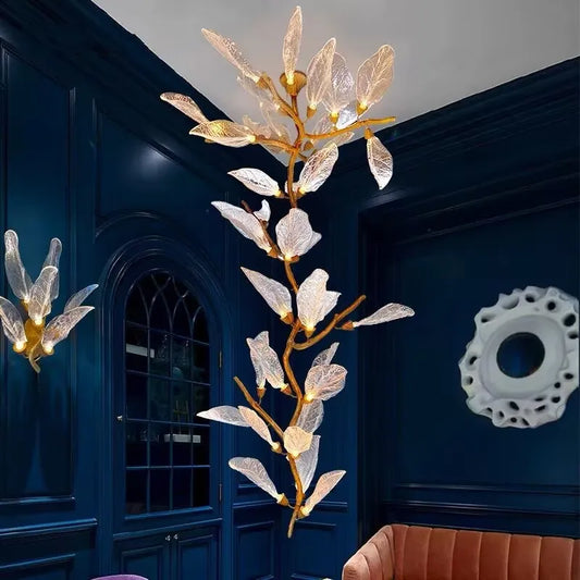 Lustre suspendu moderne en cuivre G9 LED, ambiance chaleureuse pour villa et restaurant