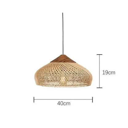 Suspension grand lustre en rotin tissé main style Boho ambiance chaleureuse