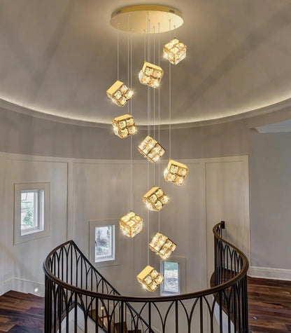 Lustre plafond moderne en cristal LED réglable 3000K-6000K