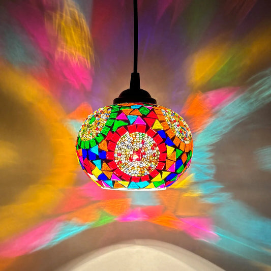 Suspension mosaïque en alliage style bohème pour chambre et salle à manger