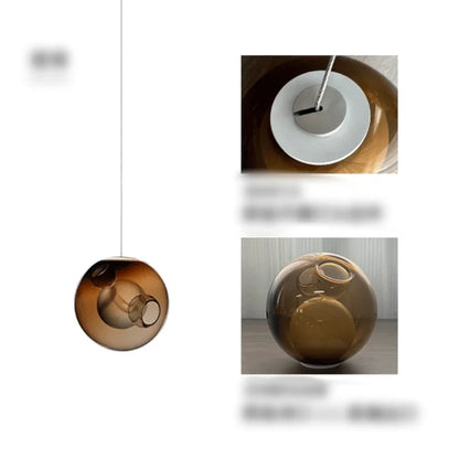 Suspension boule en verre design canadien pour salon et bar Villa