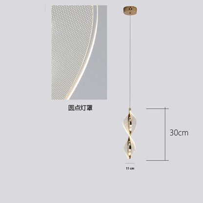 Suspension LED nordique en acrylique, lumière chaude et naturelle pour intérieur