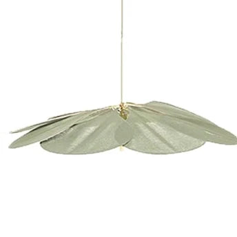 Suspension LED fleur en tissu coloré pour salon et salle à manger, lumière chaleureuse