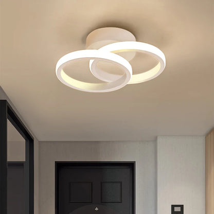 Plafonnier LED moderne dimmable à télécommande, design contemporain en aluminium, lumière chaude ou blanche, installation en surface