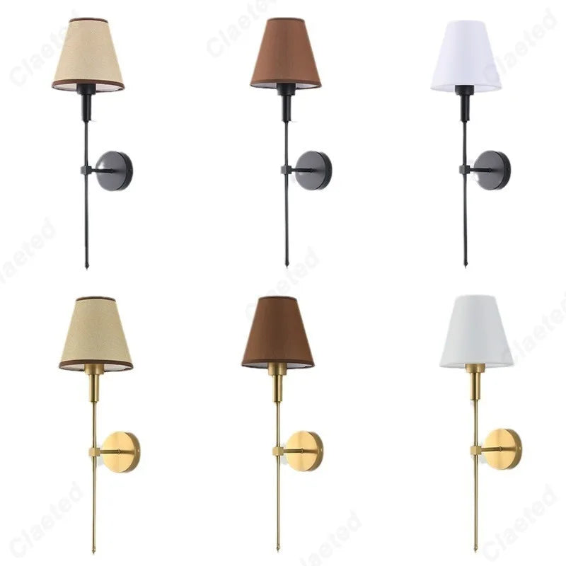 Applique Murale LED en Tissu Moderne, Luminaire Décoratif pour Chambre et Salon