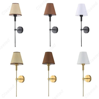 Applique Murale LED en Tissu Moderne, Luminaire Décoratif pour Chambre et Salon