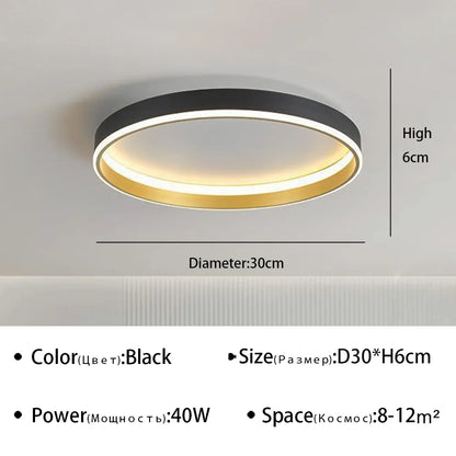 Plafonnier LED moderne en aluminium pour intérieur design élégant