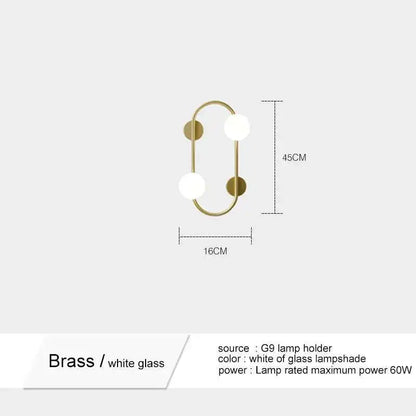 Applique Murale Moderne en Fer et Verre Blanc, Lumière LED Ambiance Cosy