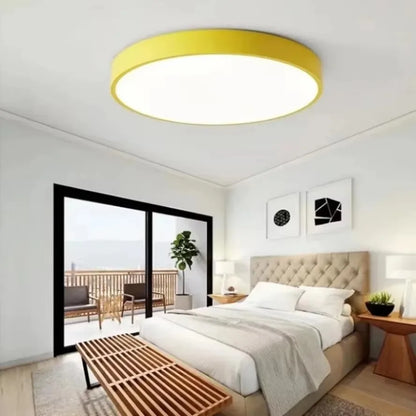 Plafonnier LED circulaire moderne en métal et acrylique, design minimaliste pour intérieur