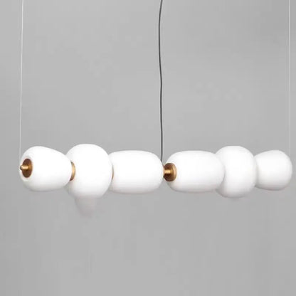 Suspension en verre style crème française, luminaire intérieur élégant